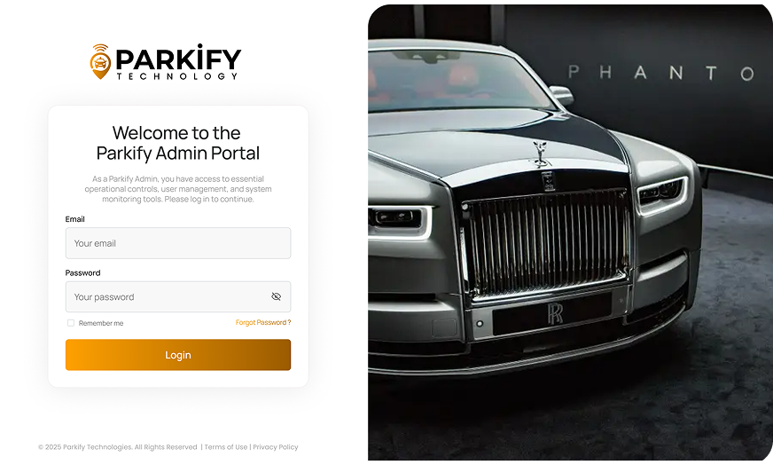 Parkify Web App Screenshot 1